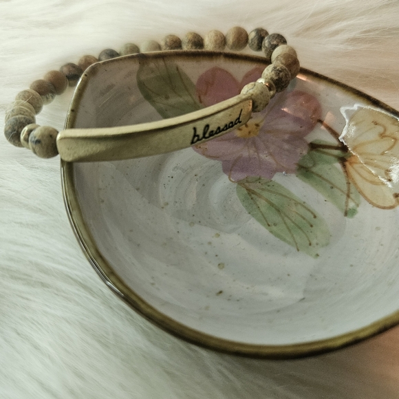 Blessed Floral Ceramic Bracelet - Picture 1 of 3